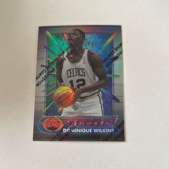 Topps Finest Holographic Celtics Card refractor mint condition perfect Topps Finest Holographic Celtics Card refractor mint condition perfect